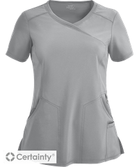 Style # IN2625: GREYCherokee Infinity Women's 4-Pocket Mock Wrap Scrub Top