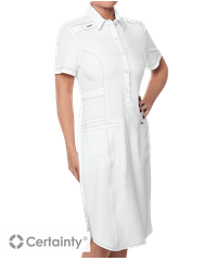 Cherokee Infinity Women's 2-Pocket Button Front STRETCH Scrub Dress