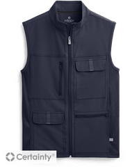 Cherokee Infinity Men's 4-Pocket Zip Front Cargo Scrub Vest