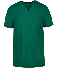 Style # IN900: HUNTECherokee Infinity Men's 3-Pocket Knit Side Panel STRETCH Scrub Top