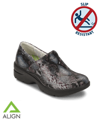 Nurse Mates Align Indigo Snake Indya Women's Slip Resistant Nursing Clogs