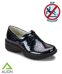 Nurse Mates Align Leopard Women's Patent Indya Nursing Clogs