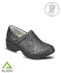 Nurse Mates Align Indya Midnight Leopard Women's Slip Resistant Nursing Clogs