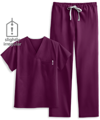Strictly Scrubs Unisex 4-Pocket Reversible Scrub Set ** Slightly IRREGULAR**