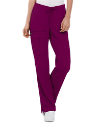 Jockey Women's 4-Pocket Drawstring Back Elastic Scrub Pants