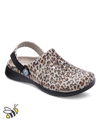 Joybees Modern Leopard Women's Adjustable Nursing Clogs