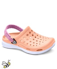 Joybees Women's Modern Melon/White Nursing Clog