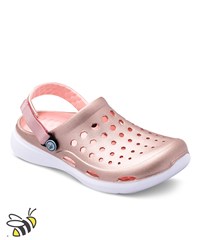 Joybees Modern Metallic Rose Gold Women's Adjustable Nursing Clogs
