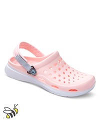 Joybees Pale Pink/White Modern Women's Adjustable Nursing Clogs