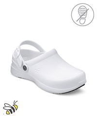 Joybees Work Unisex White Slip Resistant Nursing Clogs