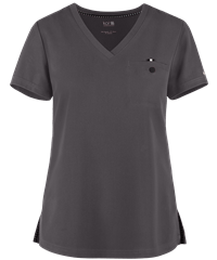 Style # K1010: CHARCkoi Next Gen Ready to Work Women's 1-Pocket V-Neck STRETCH Scrub Top