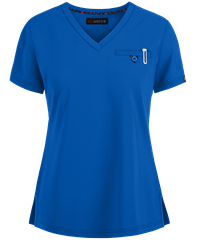 Style # K1011: ROYALkoi Basics Kade Women's 1-Pocket V-Neck Tuck-In STRETCH Scrub Top