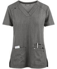 Style # K1019: HEAGRKoi Next Gen Hustle and Heart Women's 3-Pocket V-Neck STRETCH Scrub Top