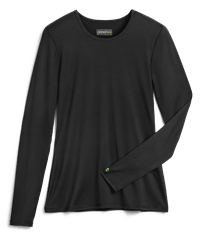 koi planet Wellbeing Women's Long Sleeve Knit Jersey Scrub Tee
