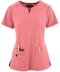 koi Basics Gretchen Women's 3-Pocket STRETCH Split Neckline Scrub Top