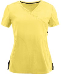 koi Lite™ Philosophy Women's 2-Pocket Mock Wrap Side Zipper STRETCH Scrub Top