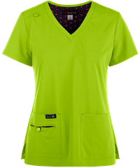 Style # K373: GRTEAkoi Basics Becca Women's 4-Pocket V-Neck Scrub Top