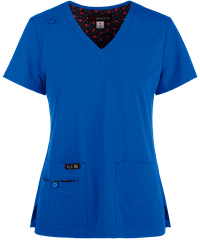 Style # K373: ROYALkoi Basics Becca Women's 4-Pocket V-Neck Scrub Top