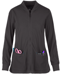 koi Basics Andrea Women's 2-Pocket Knit Trim Scrub Jacket