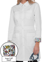koi Rebecca Women's 4-Pocket Small Placket Scrub Lab Coat