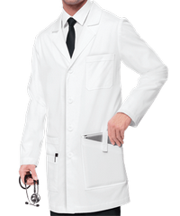koi Jack Men's 6-Pocket Classic Scrub Lab Coat 