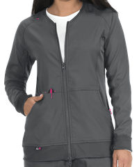 Style # K445: CHARCkoi Lite™ Women's 3-Pocket Clarity Zip Front Scrub Jacket