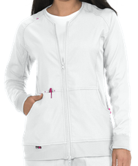 Style # K445: WHITEkoi Lite™ Women's 3-Pocket Clarity Zip Front Scrub Jacket