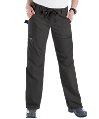 Style # K701N: CHARCkoi Lindsey Women's 6-Pocket Low-Rise Cargo Scrub Pants