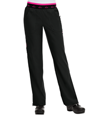 Style # K720: BLACKkoi Lite™ Spirit Women's 5-Pocket Elastic Waist Slim Fit STRETCH Scrub Pants