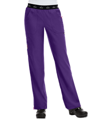 Style # K720: GRAPEkoi Lite™ Spirit Women's 5-Pocket Elastic Waist Slim Fit STRETCH Scrub Pants