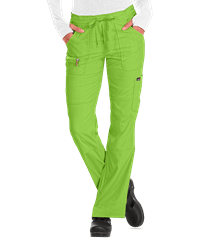 koi Lite™ Peace Women's 6-Pocket Drawstring Waist Slim Fit PETITE STRETCH Scrub Pants