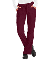 Style # K721: WINEkoi Lite™ Peace Women's 6-Pocket Drawstring Waist Slim Fit STRETCH Scrub Pants