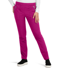 koi Basics Jane Women's 7-Pocket Silver Zipper STRETCH Scrub Pants