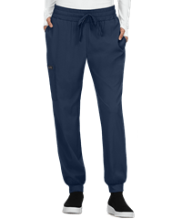 Style # K741: NAVYkoi Basics Gemma Women's 5-Pocket Cargo Jogger STRETCH Scrub Pants