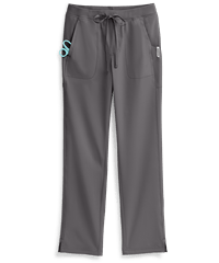 Style # K746: CHARCkoi planet Nova Women's 4-Pocket Drawstring Scrub Pants