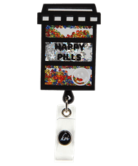 koi Happy Pills Shaker Retractable Badge Reel