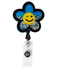 koi Smiley Flower Shaker ID Badge Holder 