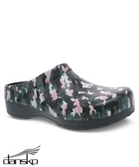 Dansko Kane Camo Women's Lightweight Open Back Nursing Clogs