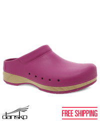 Dansko Kane Fuchsia Lightweight Women's Open Back Nursing Clogs