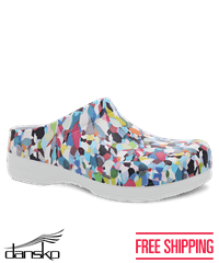 Dansko Kane Lightweight Kaleidoscope Molded Women's Open Back Nursing Clogs