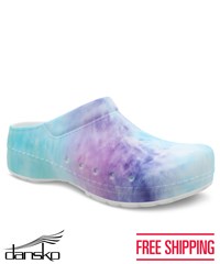 Dansko Kane Tie Dye Women's Molded Lightweight Open Back Nursing Clog