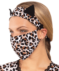 Betsey Johnson Capri Leopard Women's Print Headband and Mask