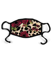 Betsey Johnson Floral Cheetah Women's Adjustable Face Mask