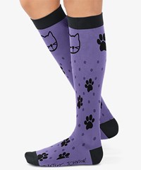 Betsey Johnson Betsey Kitty Women's 15-20 mmHg Moderate 2-Pack Compression Socks