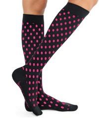 Betsey Johnson Polka Butterfly Women's 2-Pack 15-20mmHg Moderate Compression Socks 