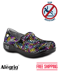 Alegria Keli Minnow Rainbow Women's Slip Resistant Nursing Shoes