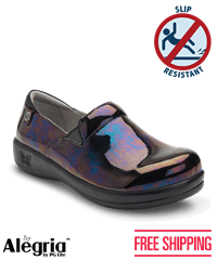 Alegria Keli Slickery Patent Women's Slip On Nursing Shoes