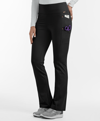 Style # KN591: BLACKLauderdale By UA Del Largo Ponte Women's 4-Pocket Knit Yoga STRETCH Scrub Pants