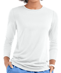 Style # KN751: WHITEButter-Soft Core by UA™ Women's Long Sleeve Crew Neck Tee