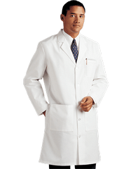Landau Men's 3-Pocket Full Length Scrub Lab Coat